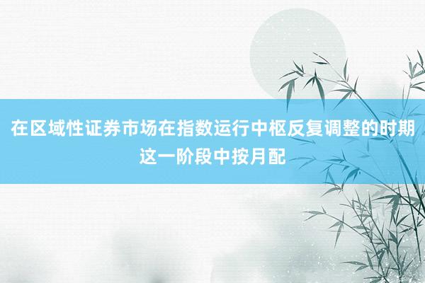在区域性证券市场在指数运行中枢反复调整的时期这一阶段中按月配