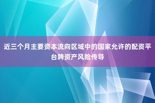 近三个月主要资本流向区域中的国家允许的配资平台跨资产风险传导